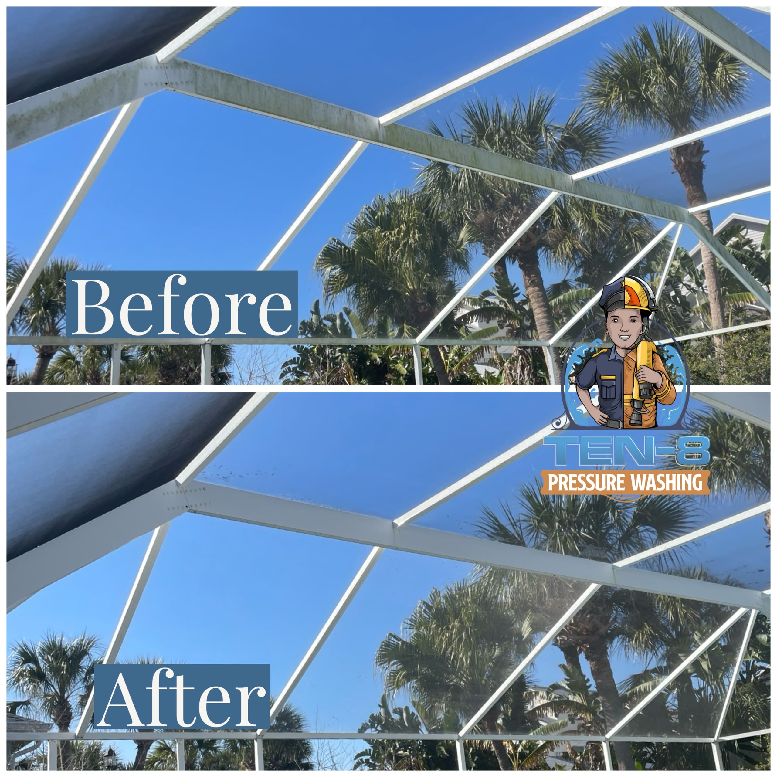 Pool Cage Soft Wash in Hammock Beach, FL